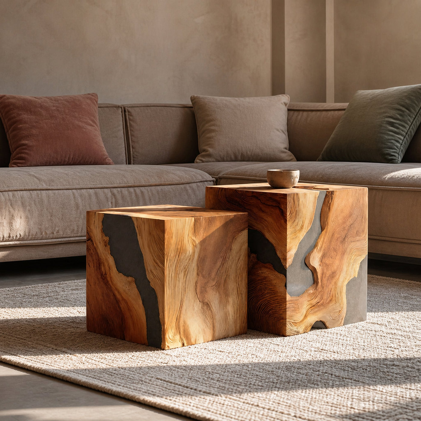 Handcrafted Solid Wood Square Table For Entryway Design - product view 6