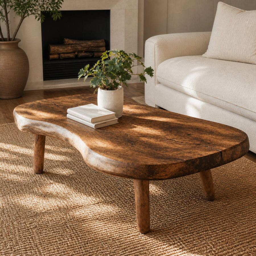 Handcrafted Wood Coffee Table For Living Room