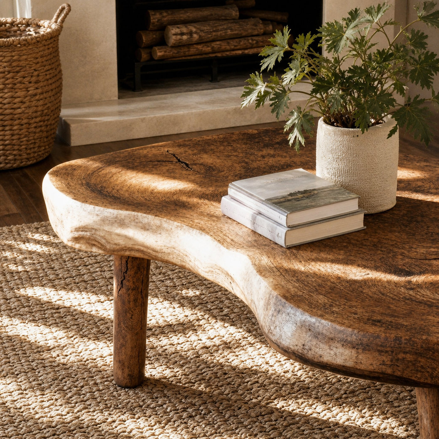 Handcrafted Wood Coffee Table For Living Room - product view 3