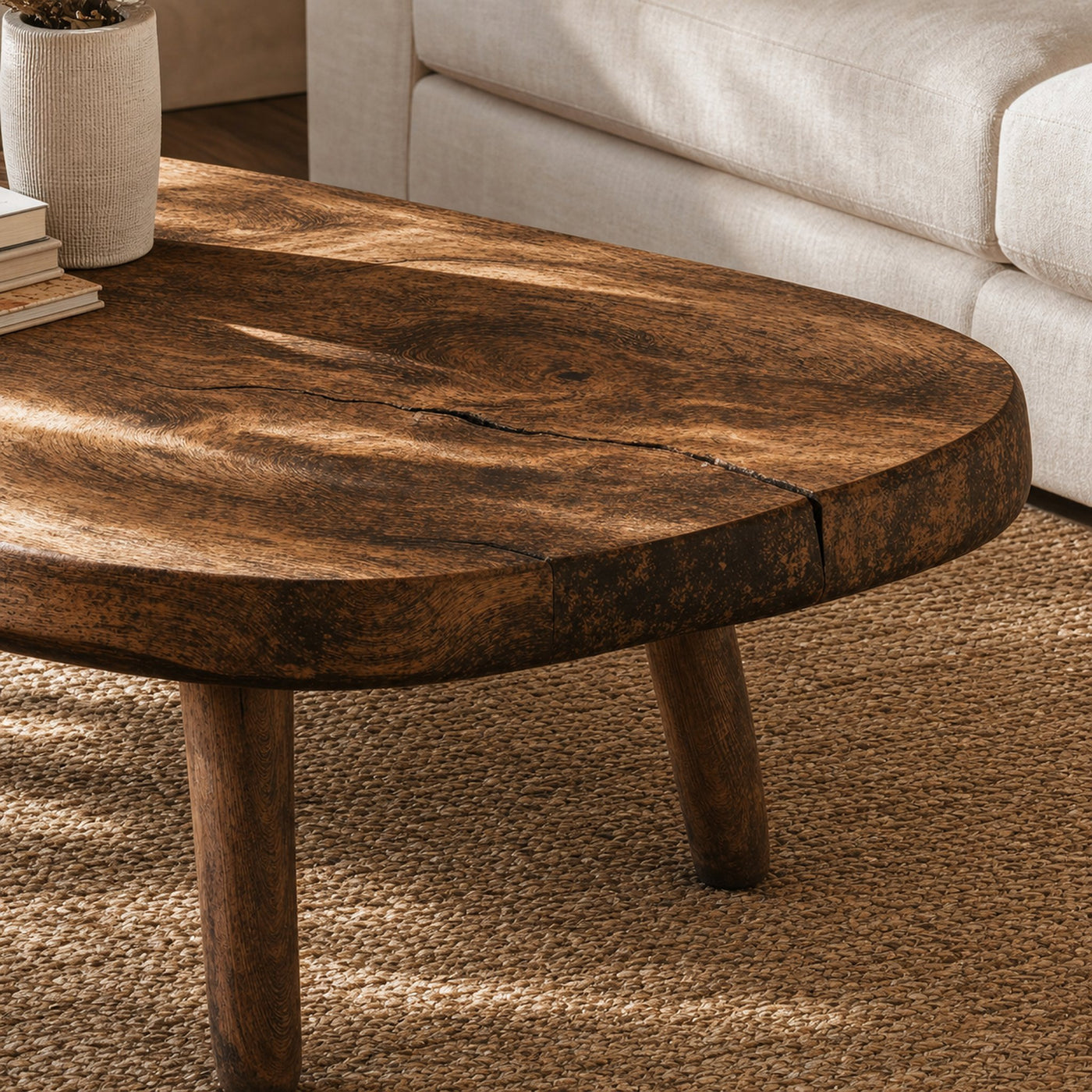 Handcrafted Wood Coffee Table For Living Room - product view 4