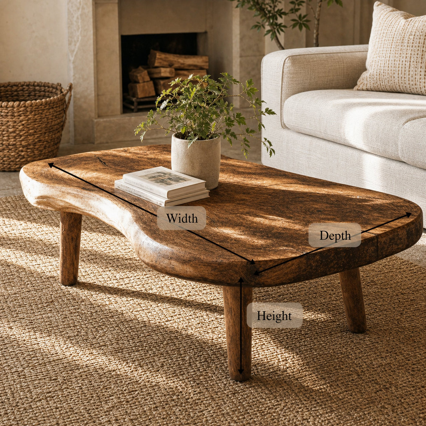Handcrafted Wood Coffee Table For Living Room - product view 5