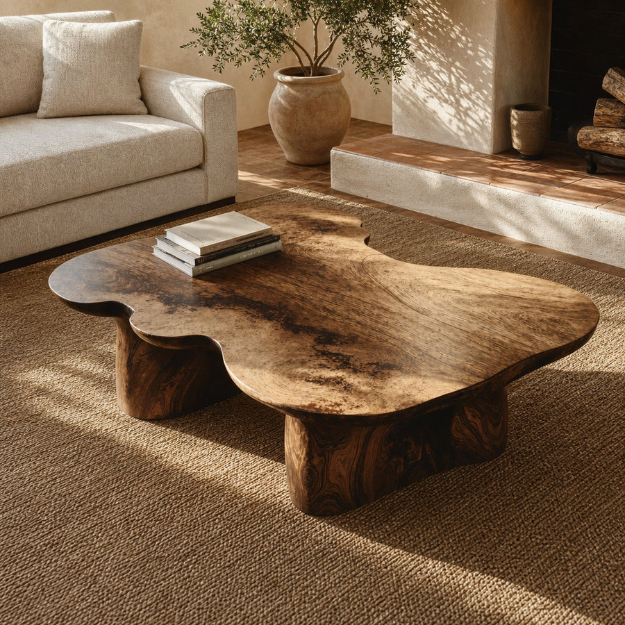 Handcrafted Wood Coffee Table Sofa Table