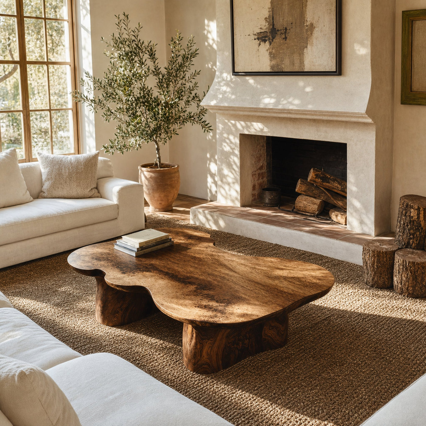 Handcrafted Wood Coffee Table Sofa Table - product view 2