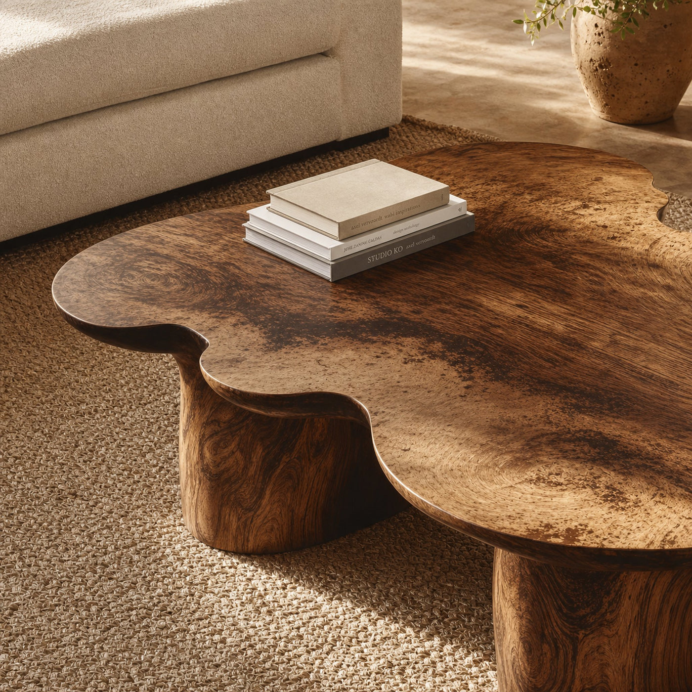 Handcrafted Wood Coffee Table Sofa Table - product view 3