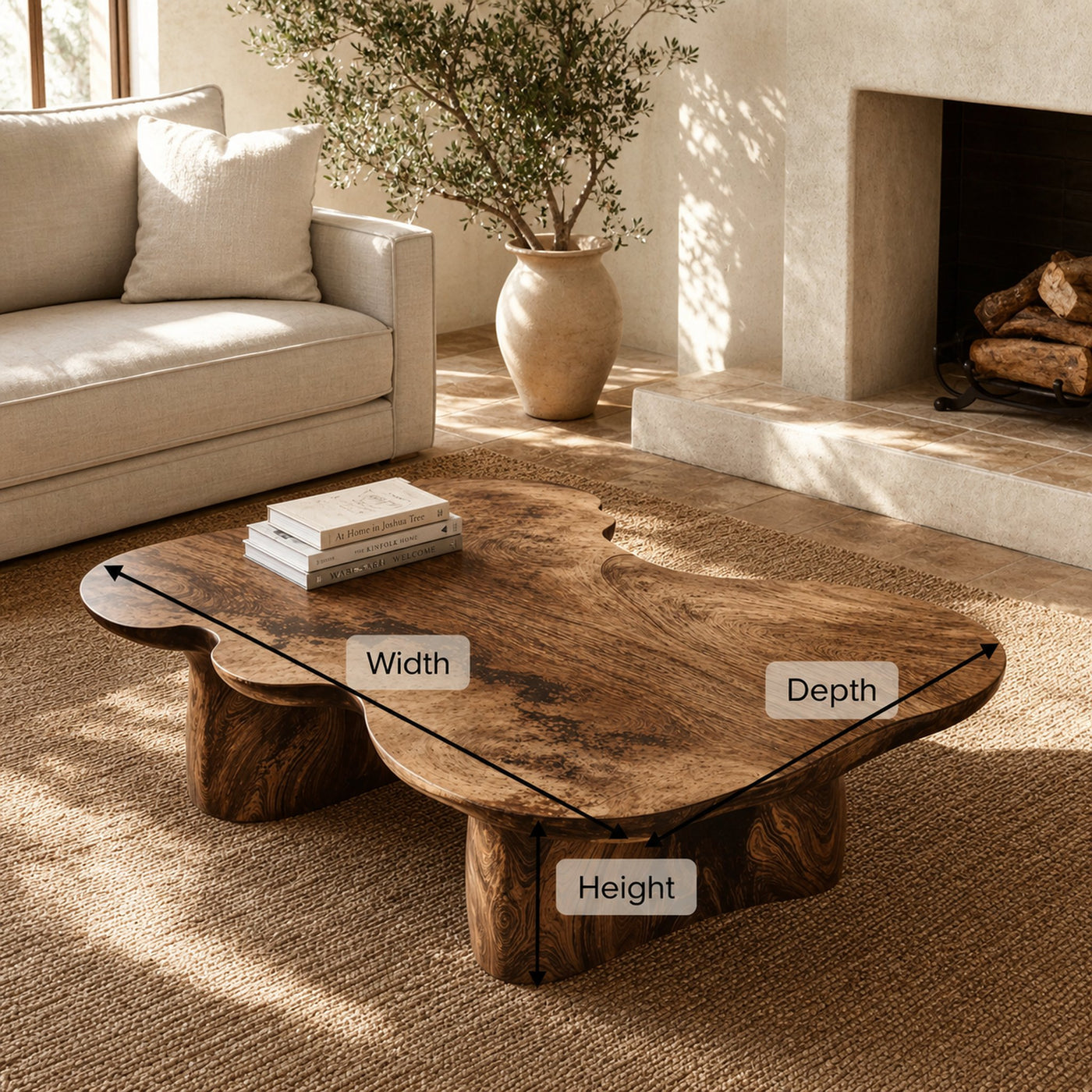 Handcrafted Wood Coffee Table Sofa Table - product view 5