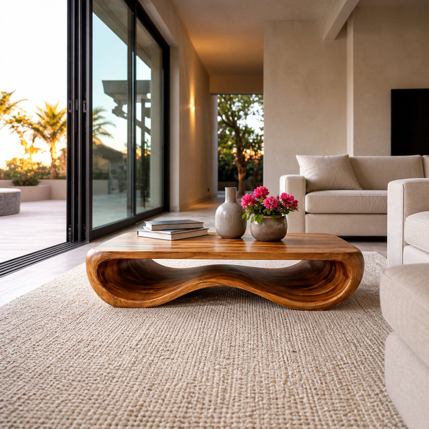 Handcrafted Wooden Coffee Table For Luxury Living Room - product view 6