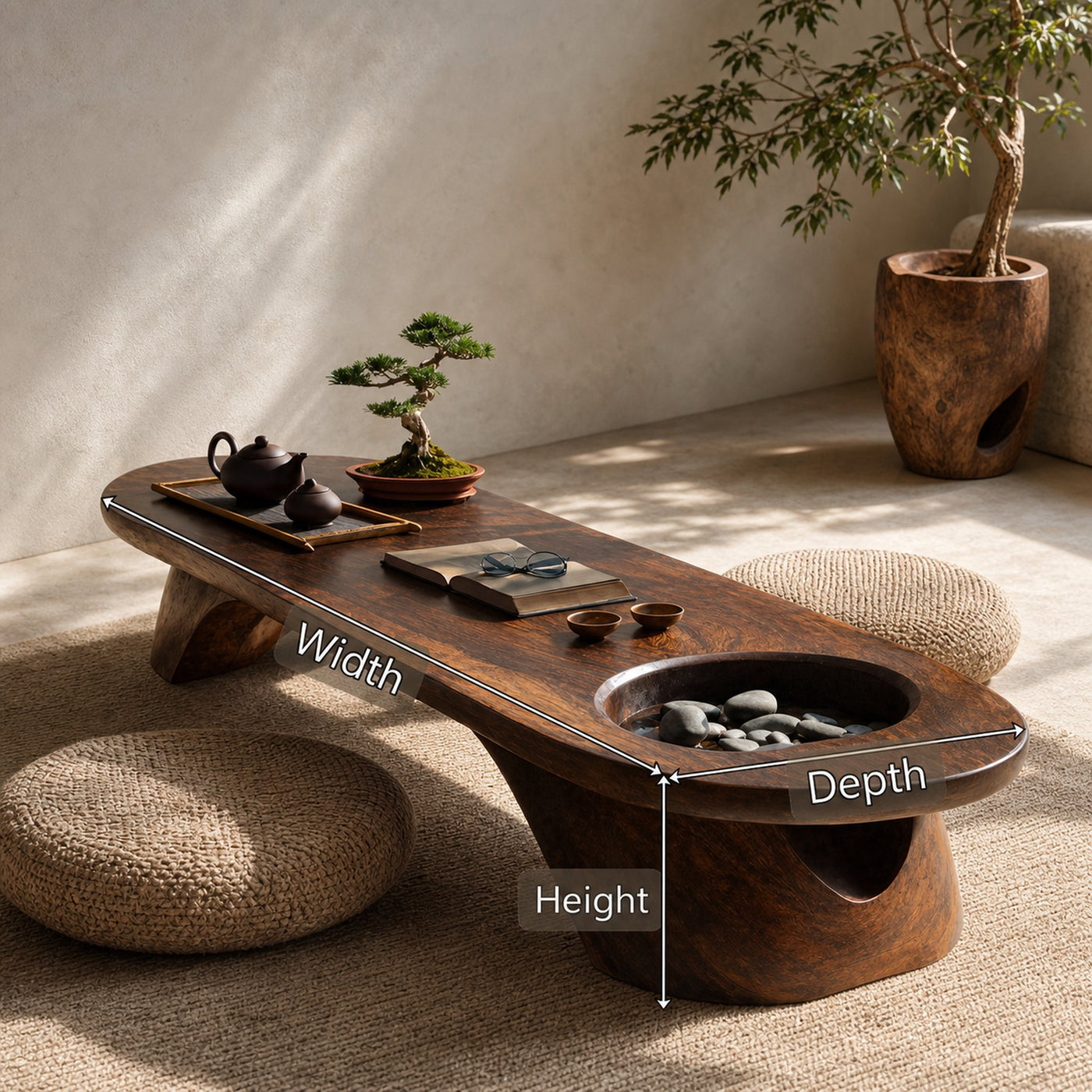 Handcrafted Wooden Live Edge Coffee Table For Living Roomdecor - product view 6