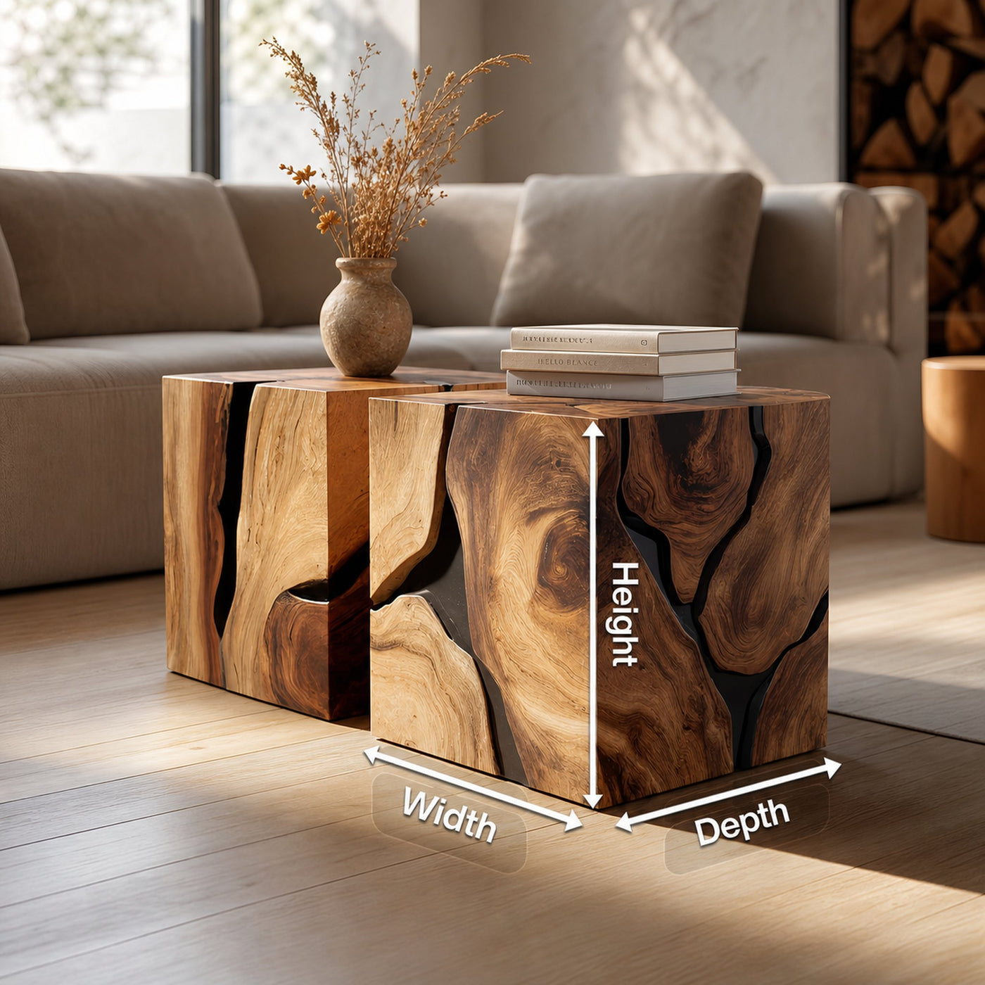 Handcrafted Wooden Square Coffee Table For Furniture Decor - product view 8
