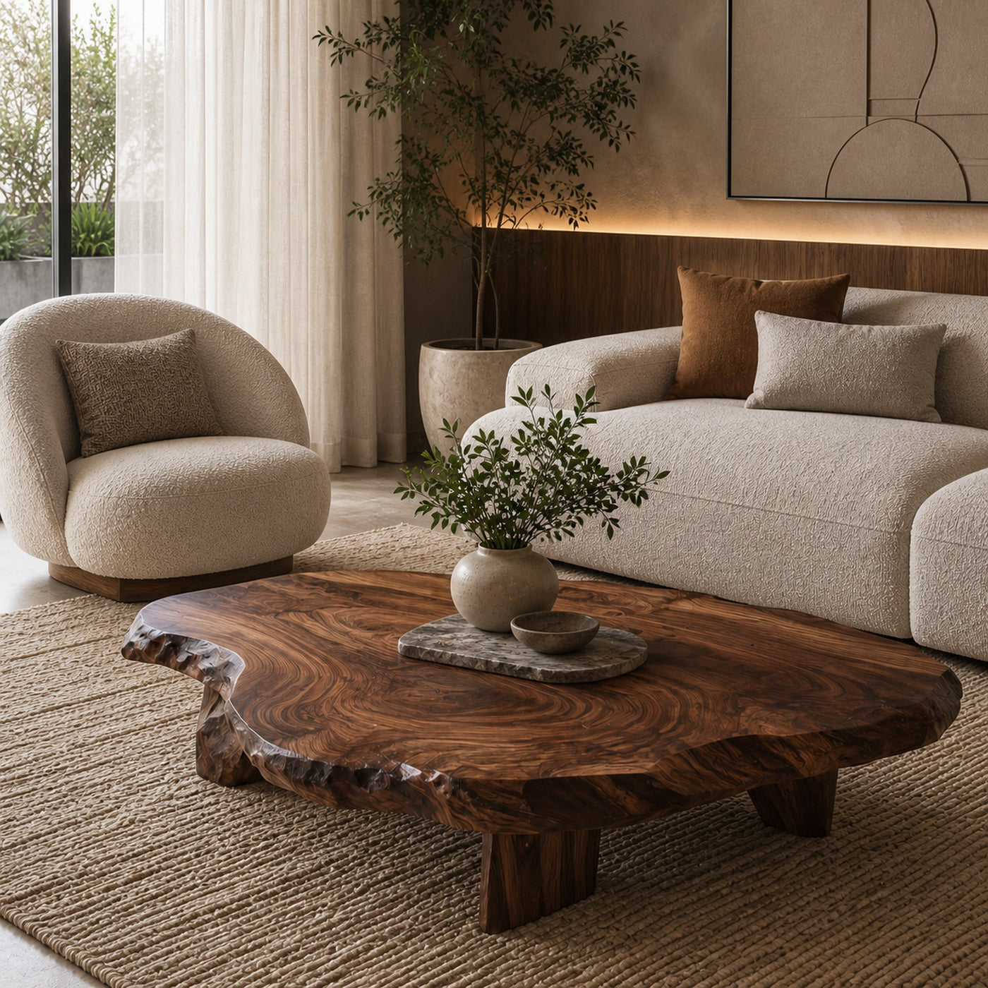 Live Edge Coffee Table For Statement Luxury Home
