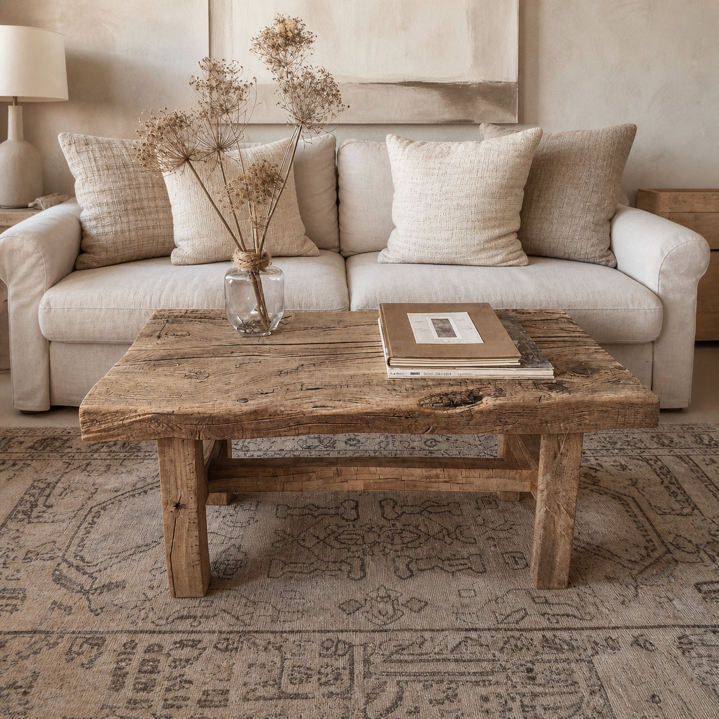 Live Edge Farmhouse Coffee Table Driftwood