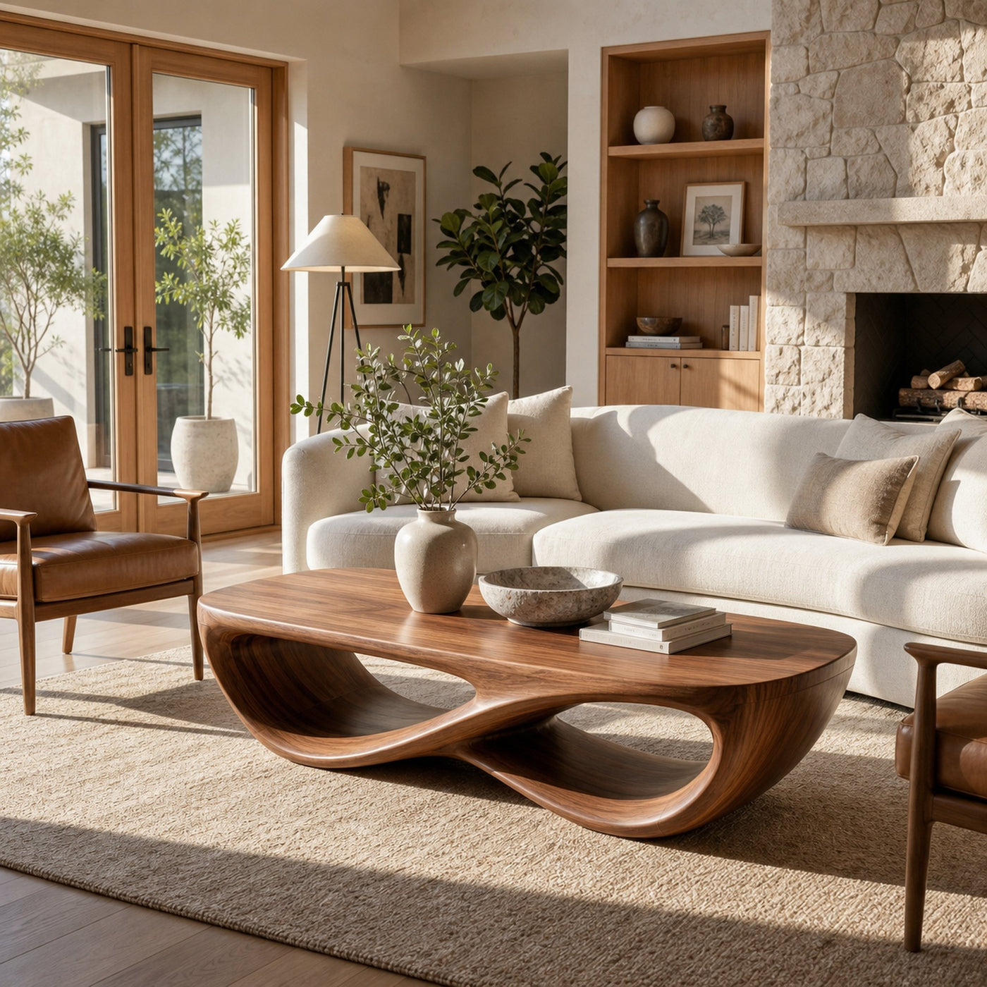 Luxury Coffee Table With Double Loop Base For Living Room - product view 6