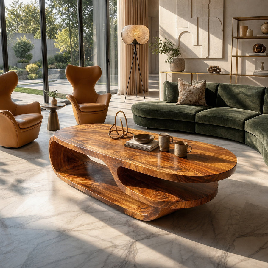 Luxury Oval Coffee Table For Lounge Room