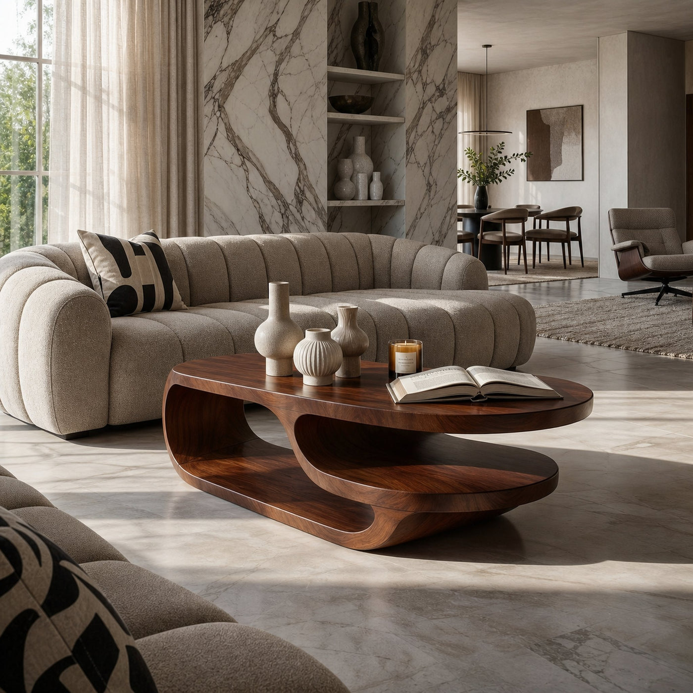 Luxury Oval Coffee Table For Lounge Room - product view 7