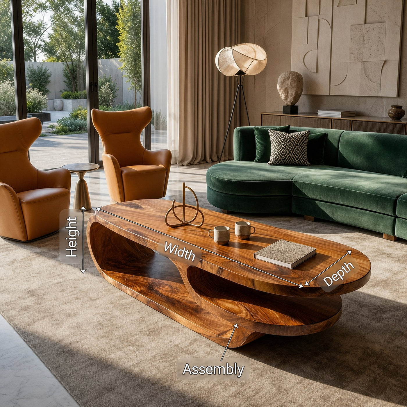 Luxury Oval Coffee Table For Lounge Room - product view 8