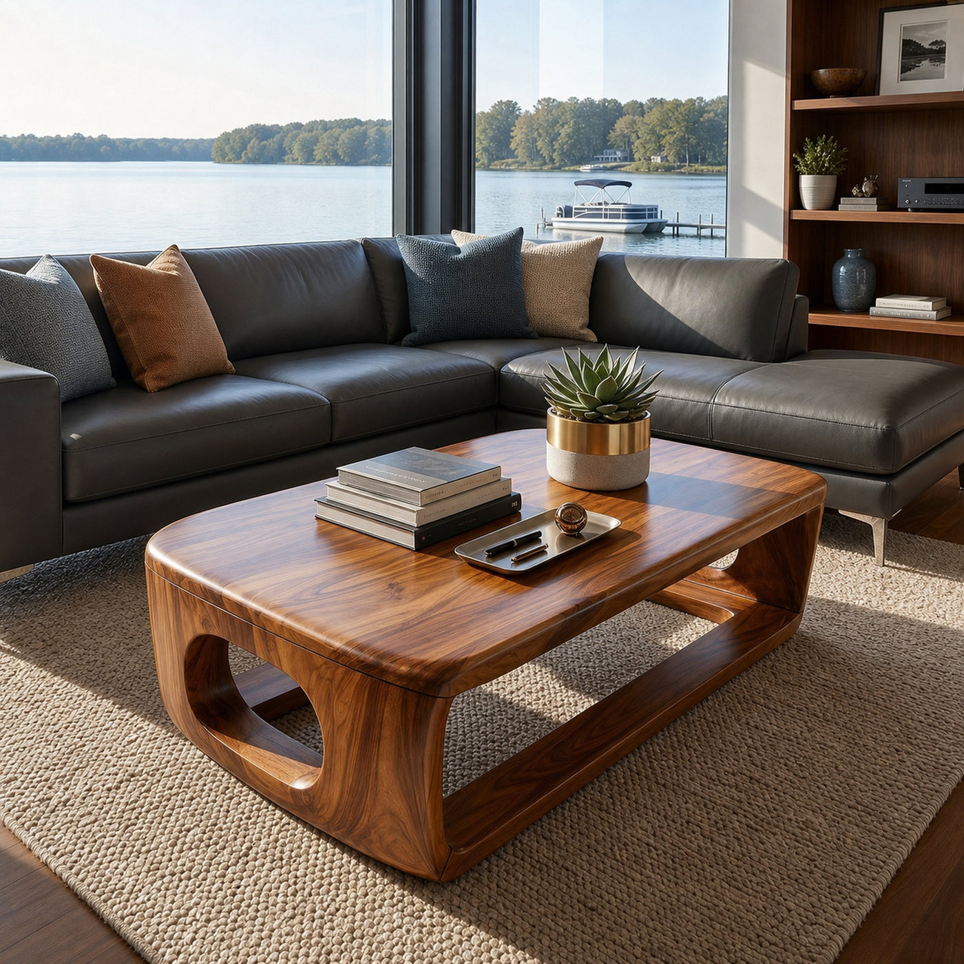 Luxury Storage Coffee Table For Lake House