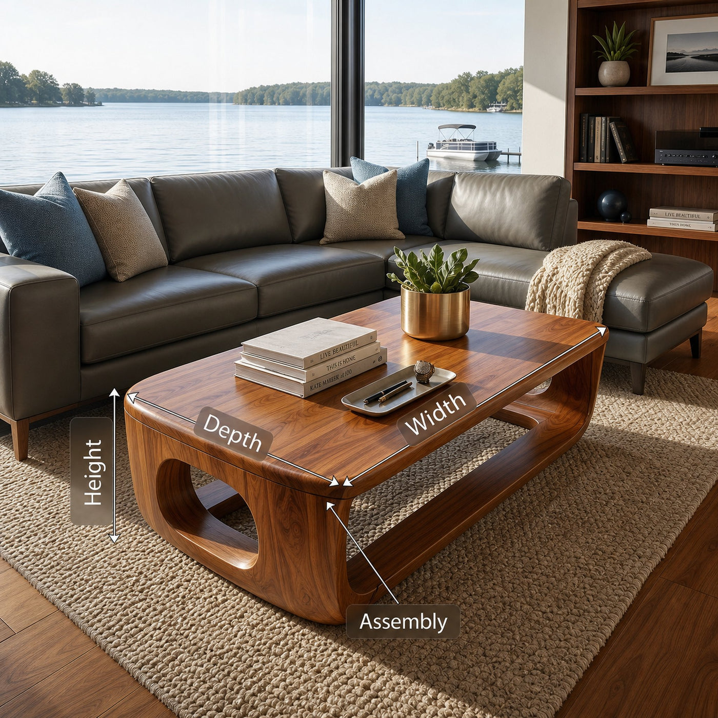 Luxury Storage Coffee Table For Lake House - product view 8