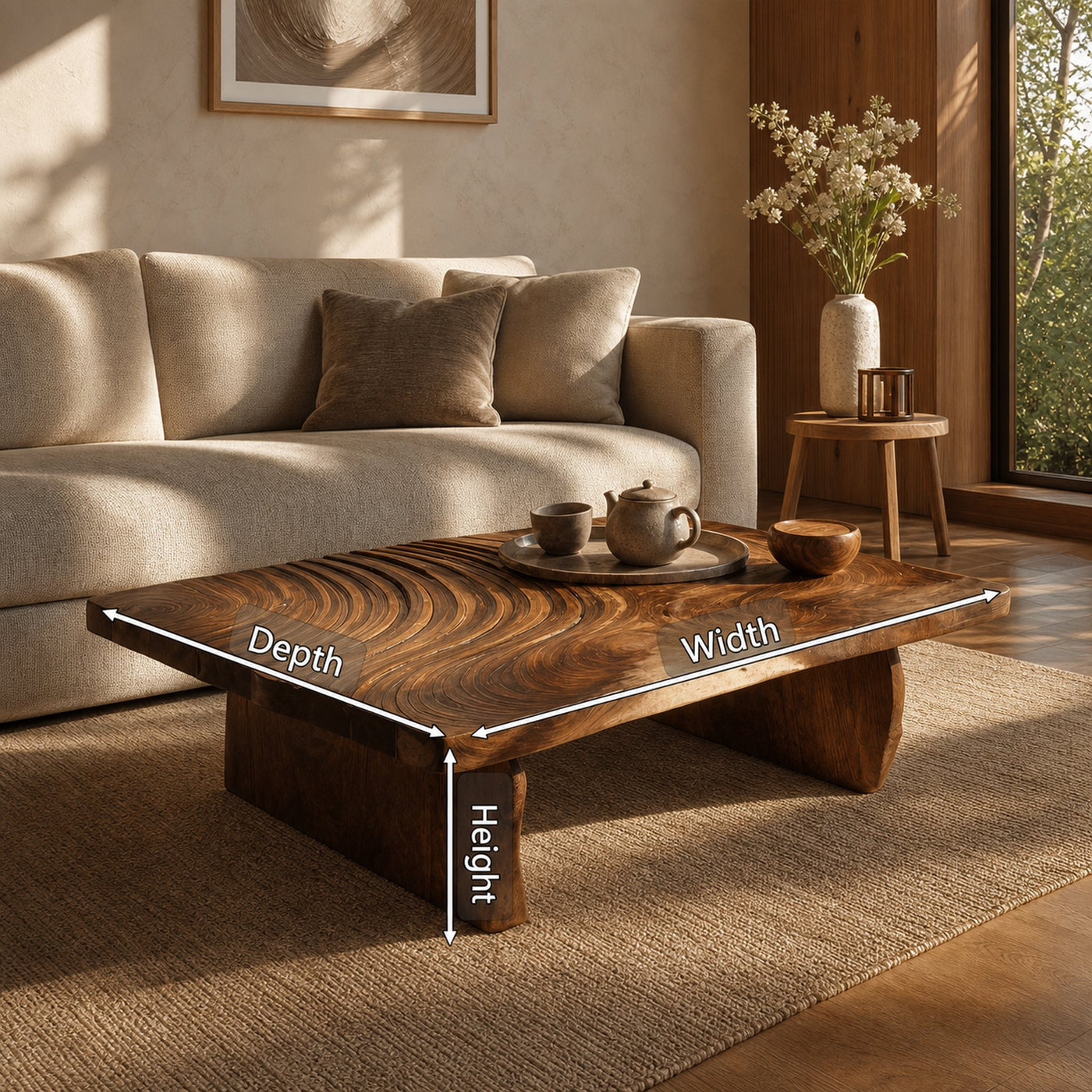 Mid Century Abstract Coffee Table For Living Room Decor - product view 8