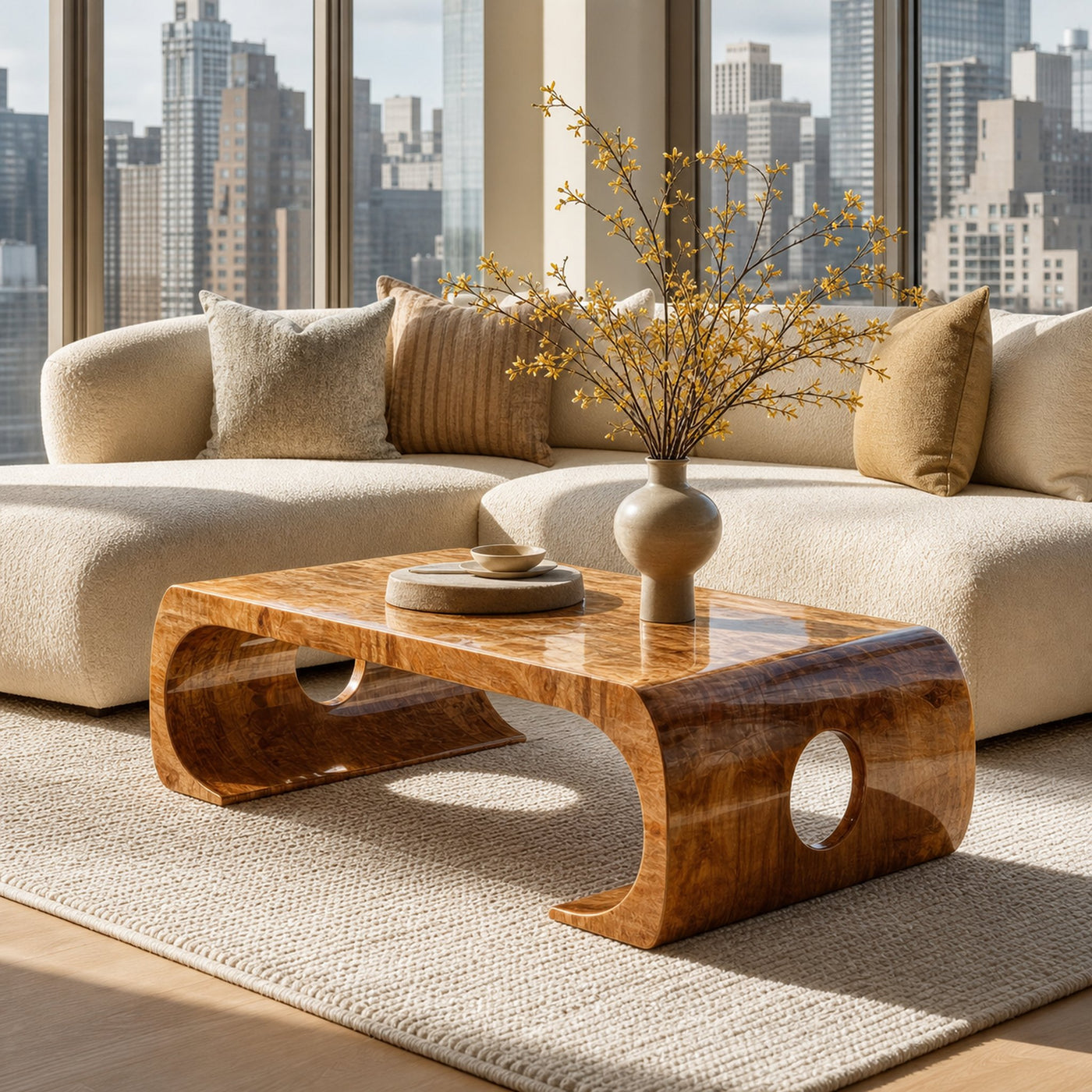 Mid Century Accent Coffee Table Living Decor