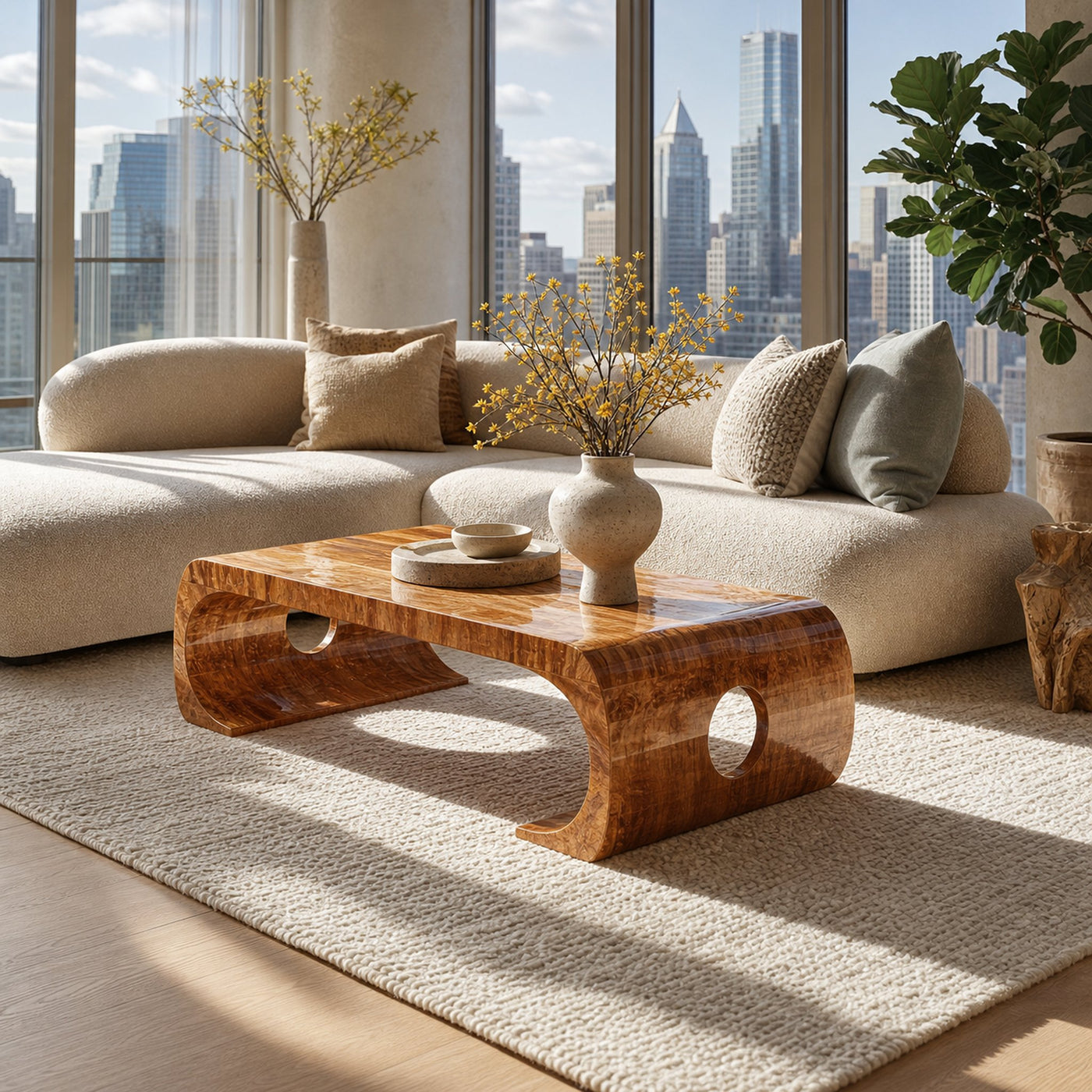 Mid Century Accent Coffee Table Living Decor - product view 2