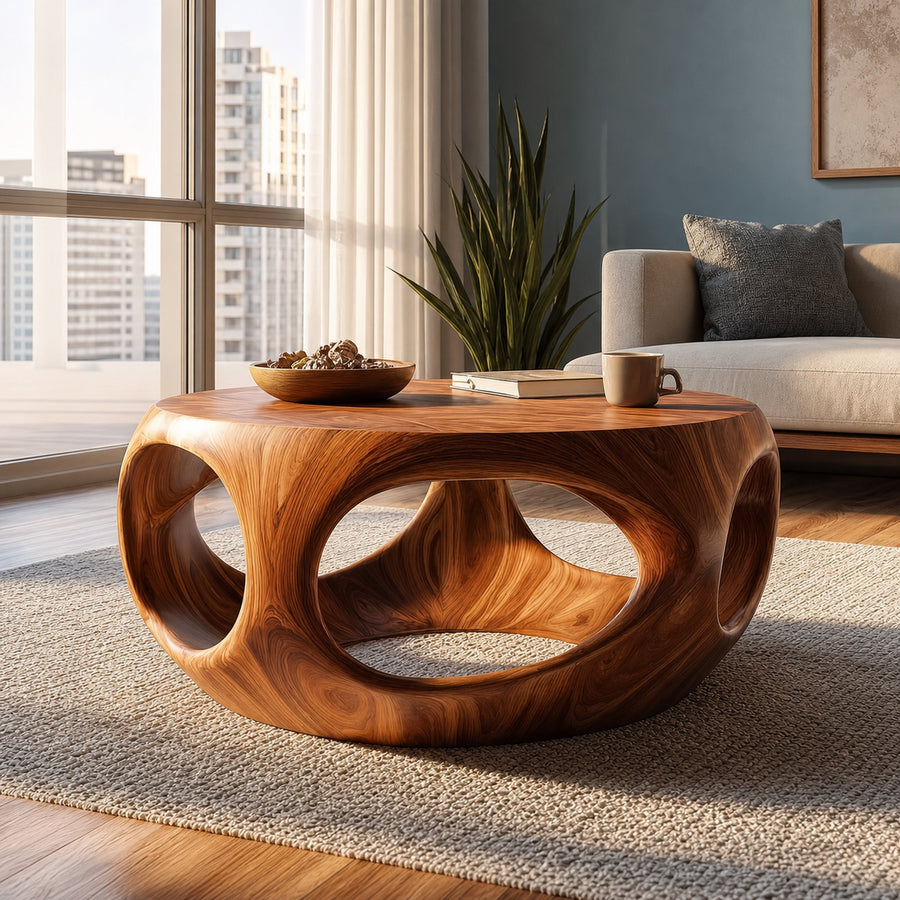 Mid Century Artistic Coffee Table Living Room
