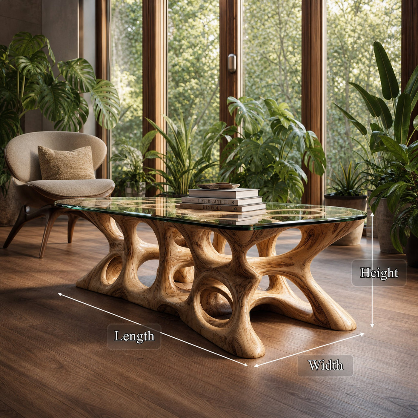 Mid Century Coffee Table Contemporary Living Room - product view 7