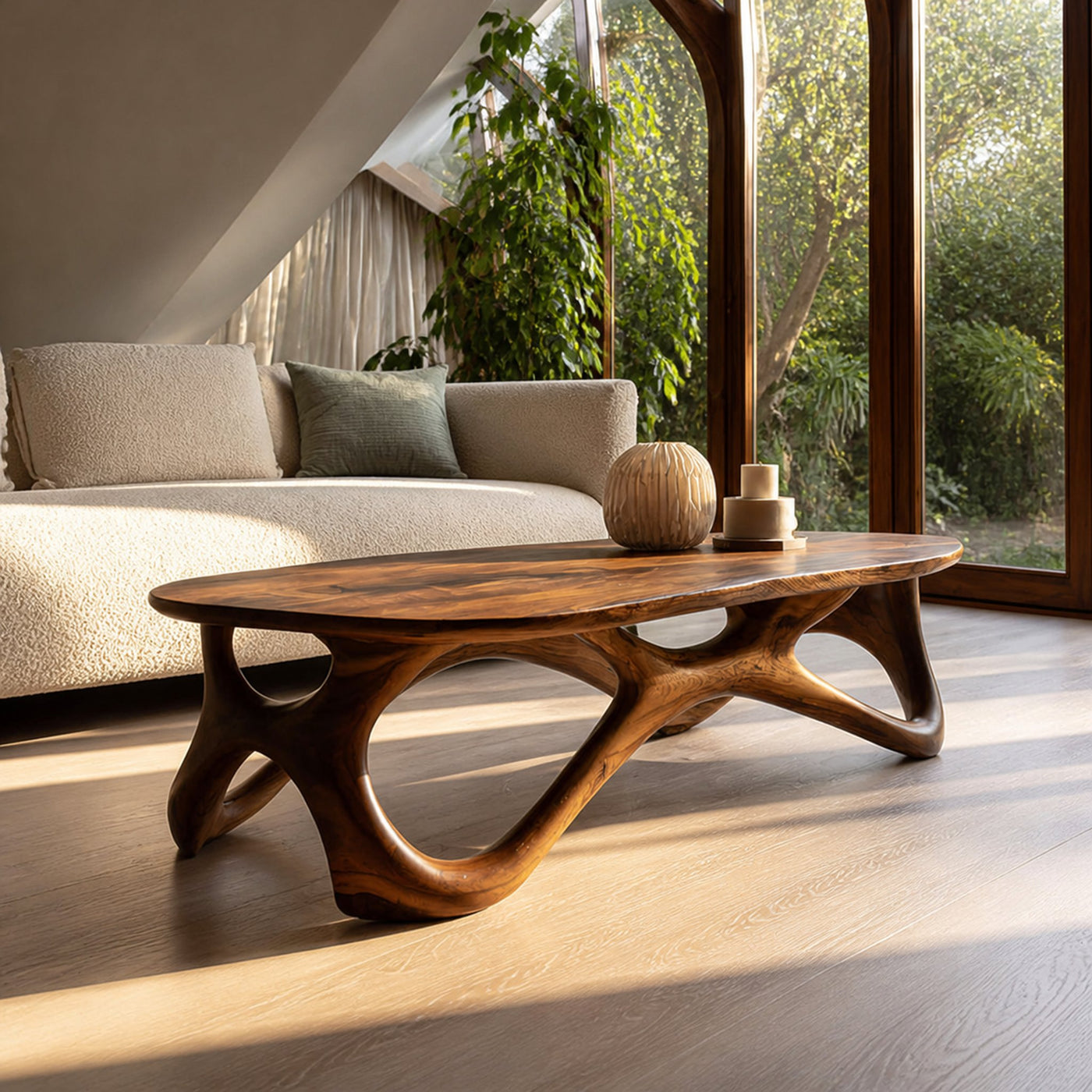 Mid Century Coffee Table For Warm Living Room
