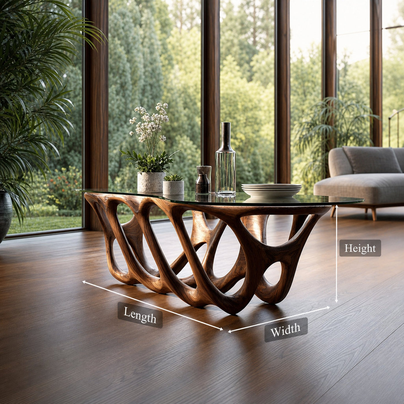 Mid Century Coffee Table Small Living Room - product view 7
