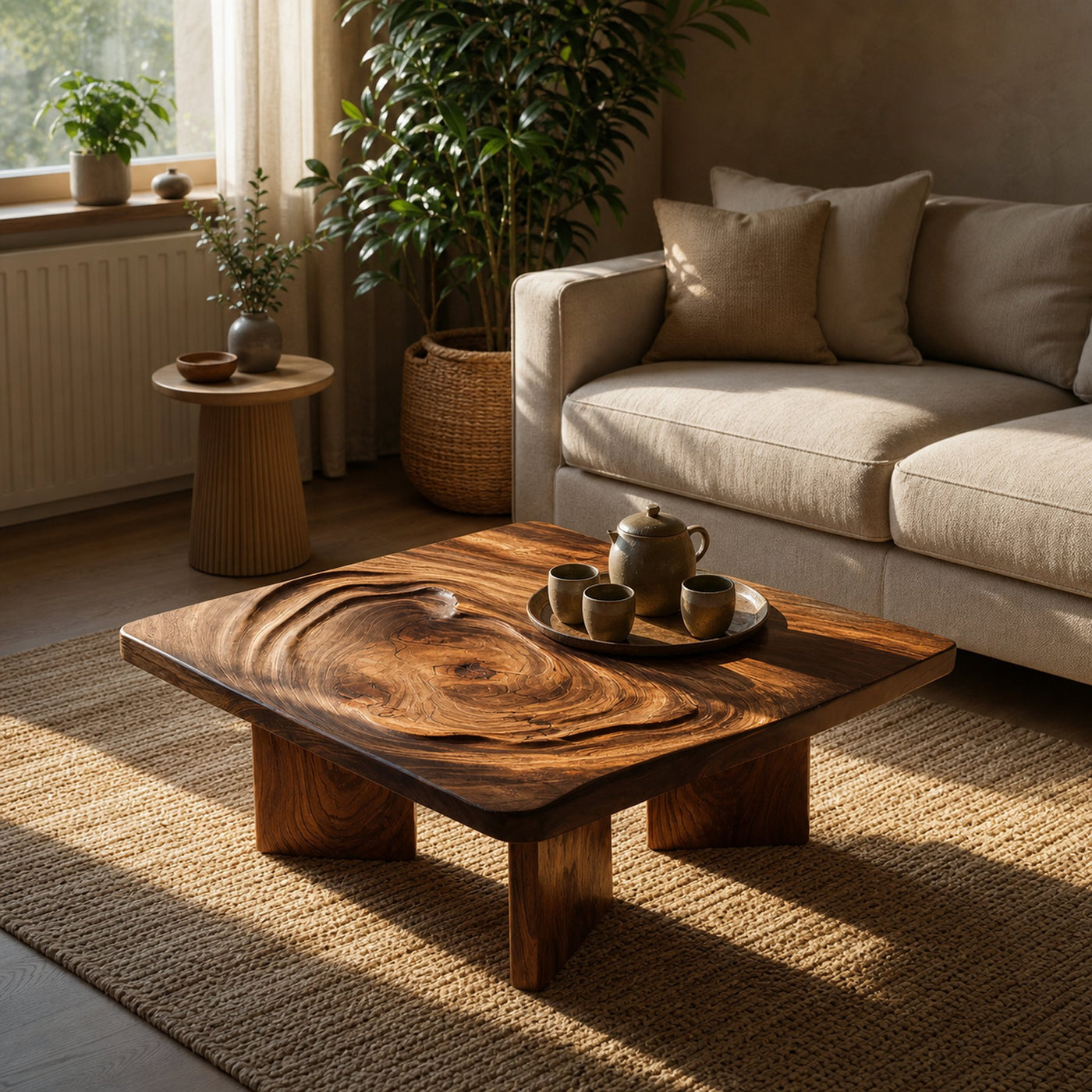Mid Century Irregular Wooden Table For Furniture Decor - product view 6