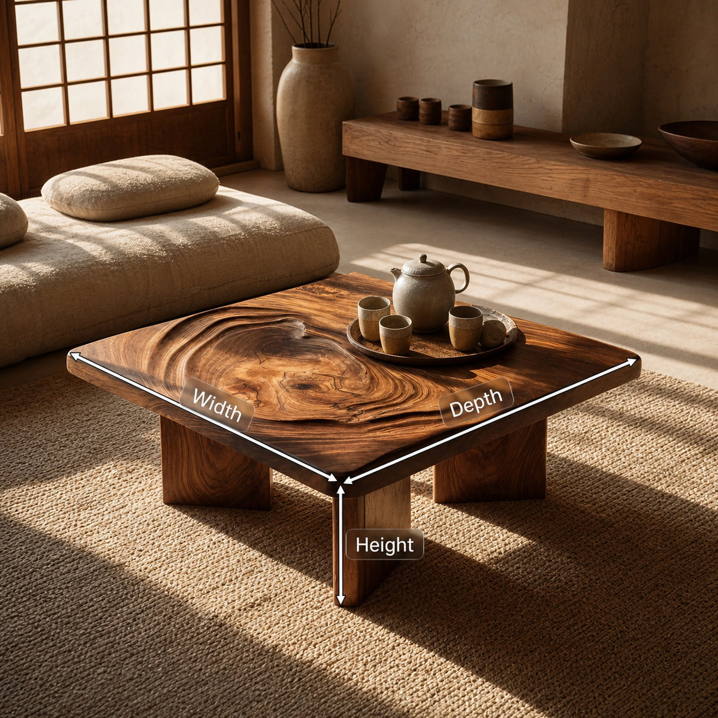 Mid Century Irregular Wooden Table For Furniture Decor - product view 8
