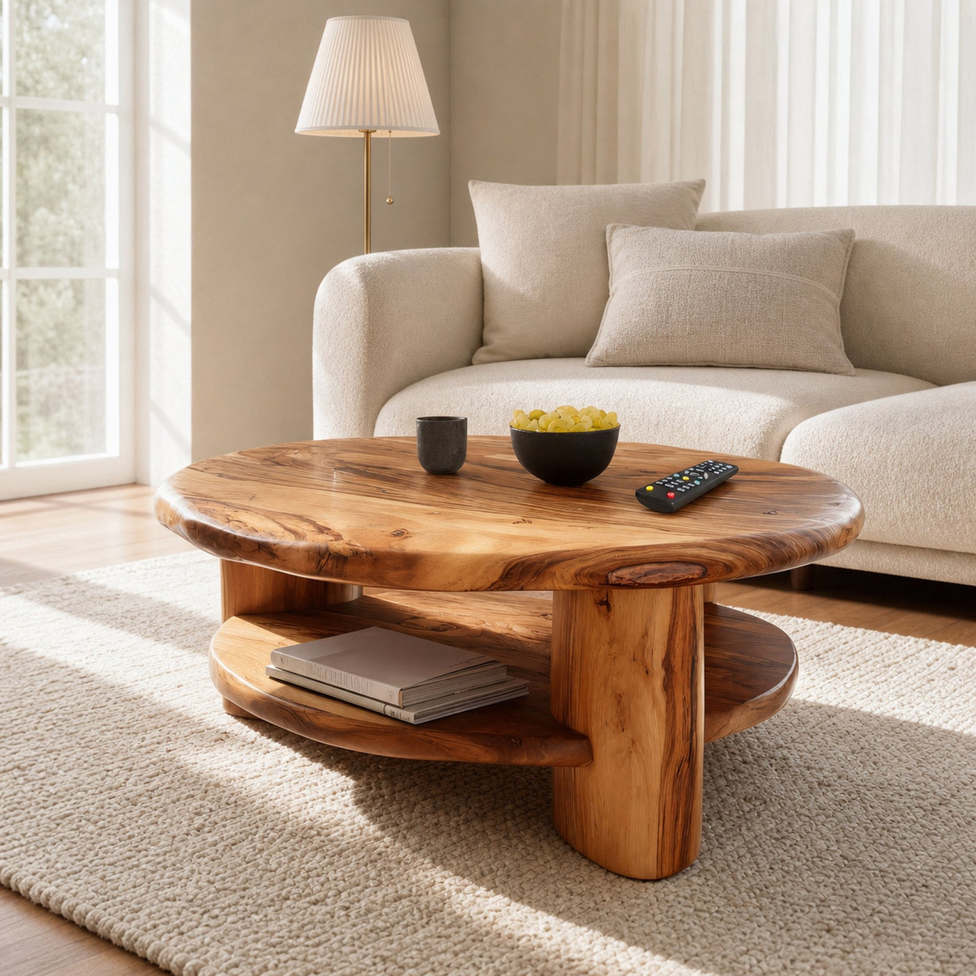 Mid Century Live Edge Low Table For Living Room Furniture Design