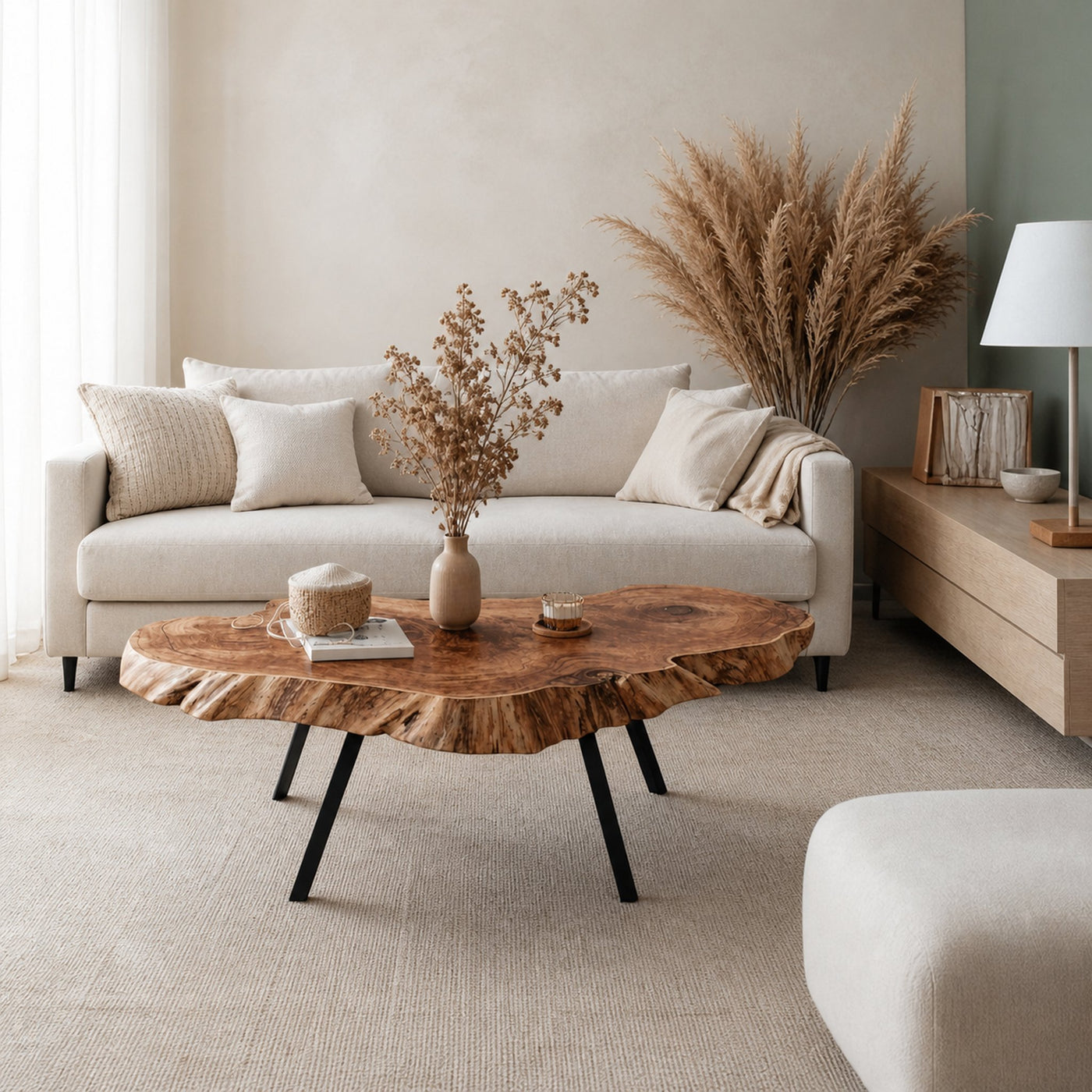 Mid Century Low Table For Minimalist Living Room