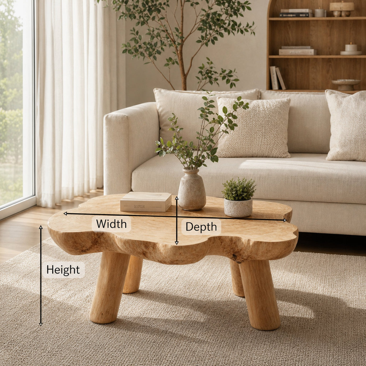 Mid Century Low Table For Vintage Room Design - product view 6