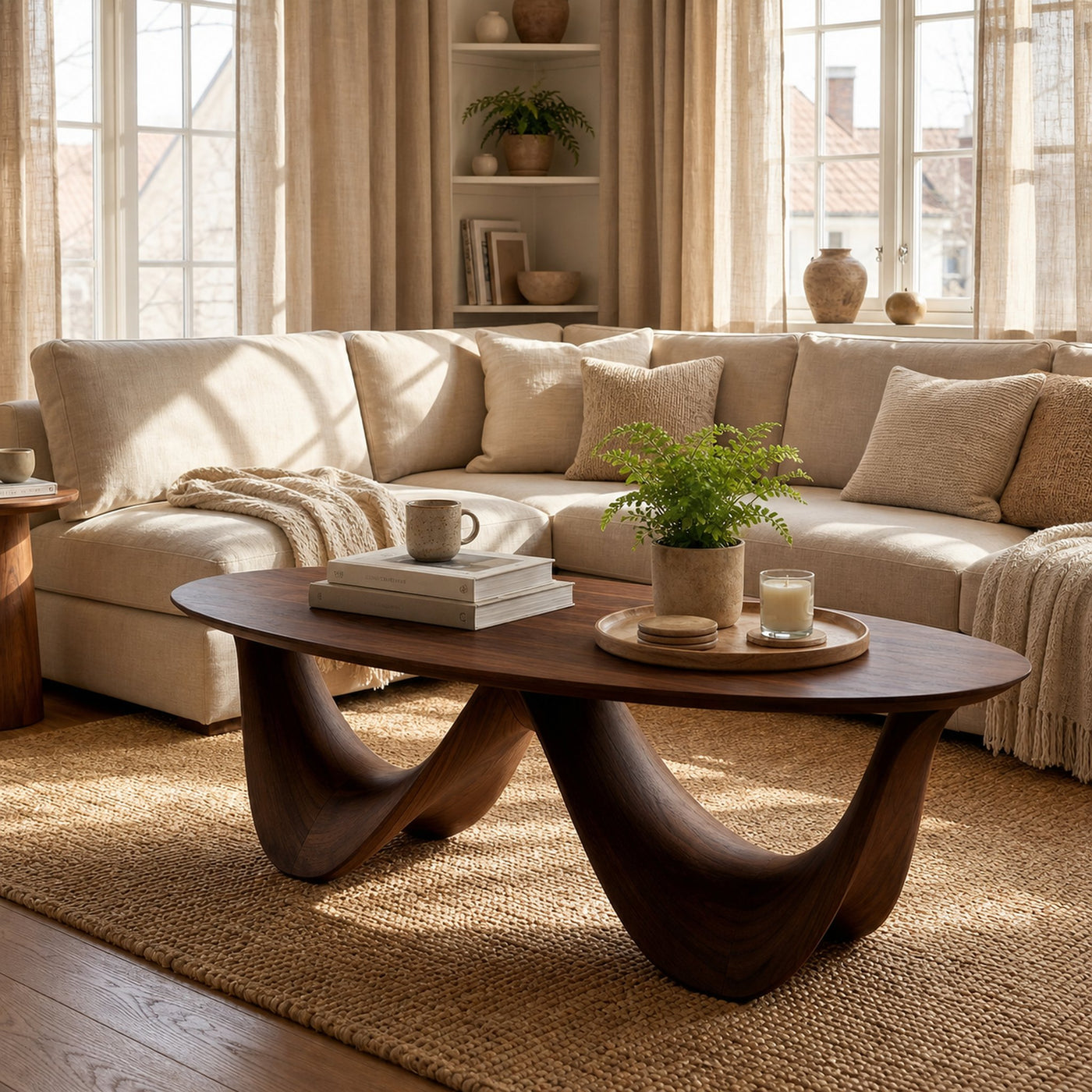 Mid Century Modern Coffee Table Family Room - product view 6