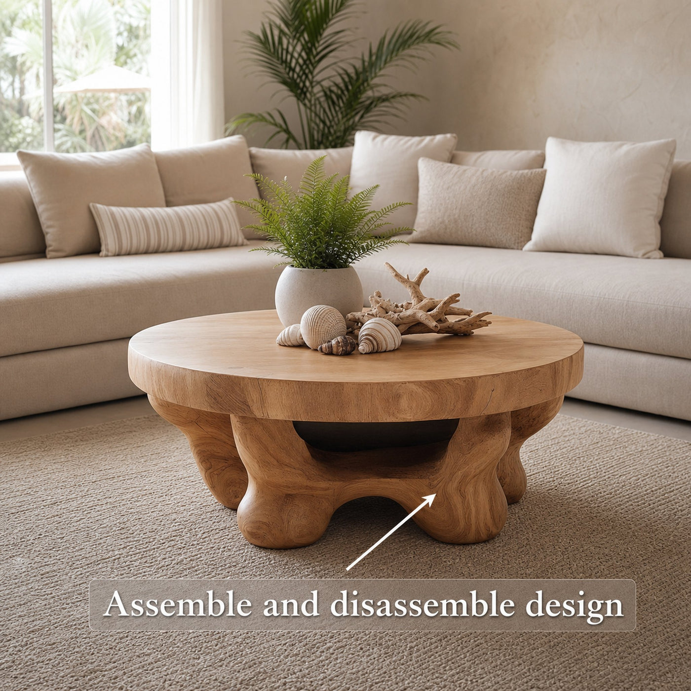 Mid Century Modern Coffee Table Family Room - product view 4