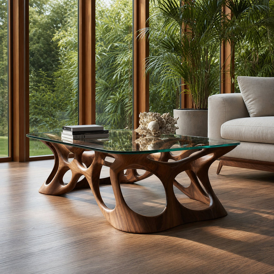 Mid Century Modern Coffee Table Open Living Room