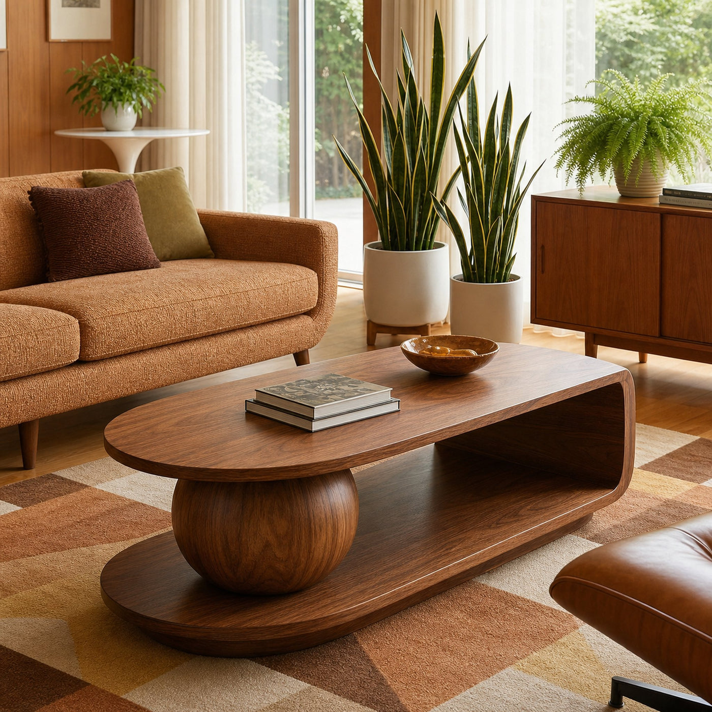 Mid Century Oval Coffee Table For Living Room - product view 6