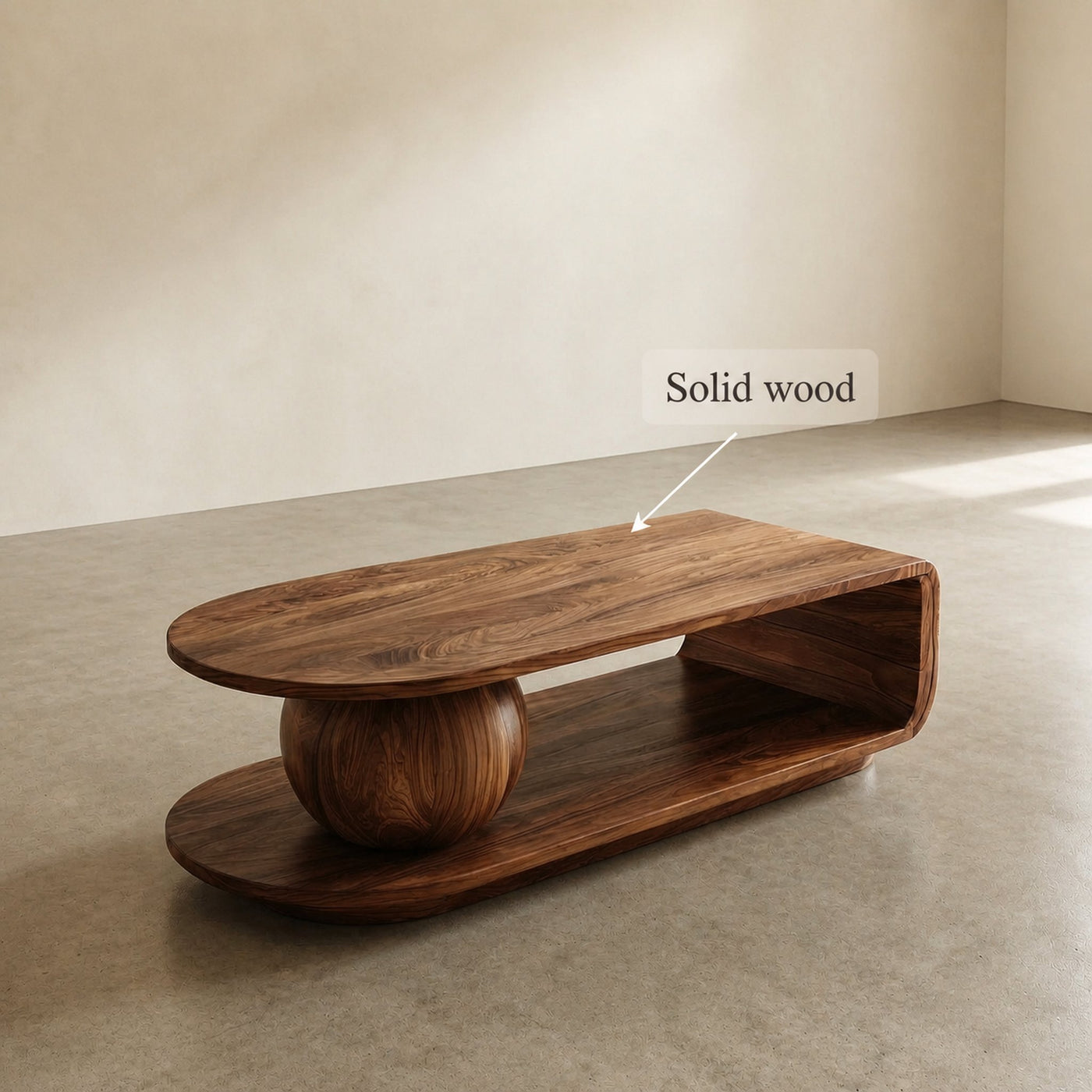 Mid Century Oval Coffee Table For Living Room - product view 7