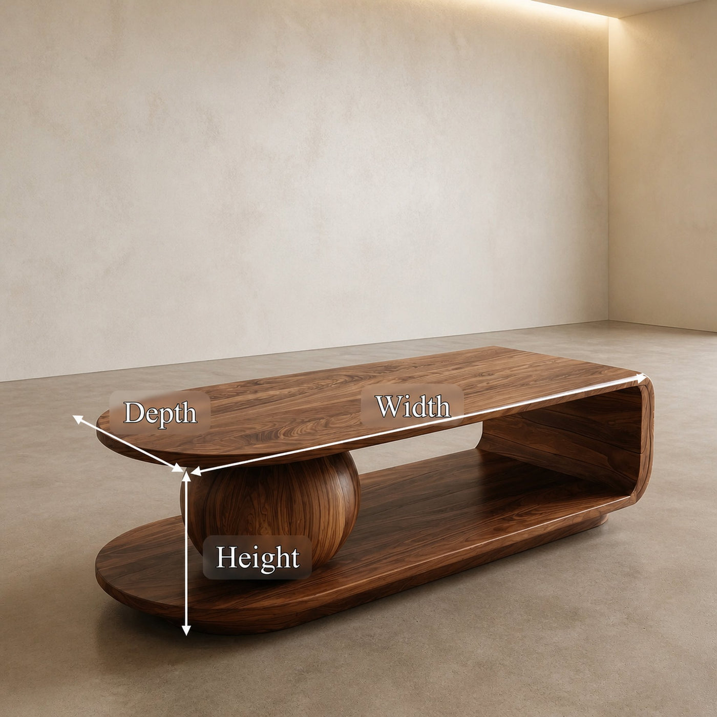 Mid Century Oval Coffee Table For Living Room - product view 8