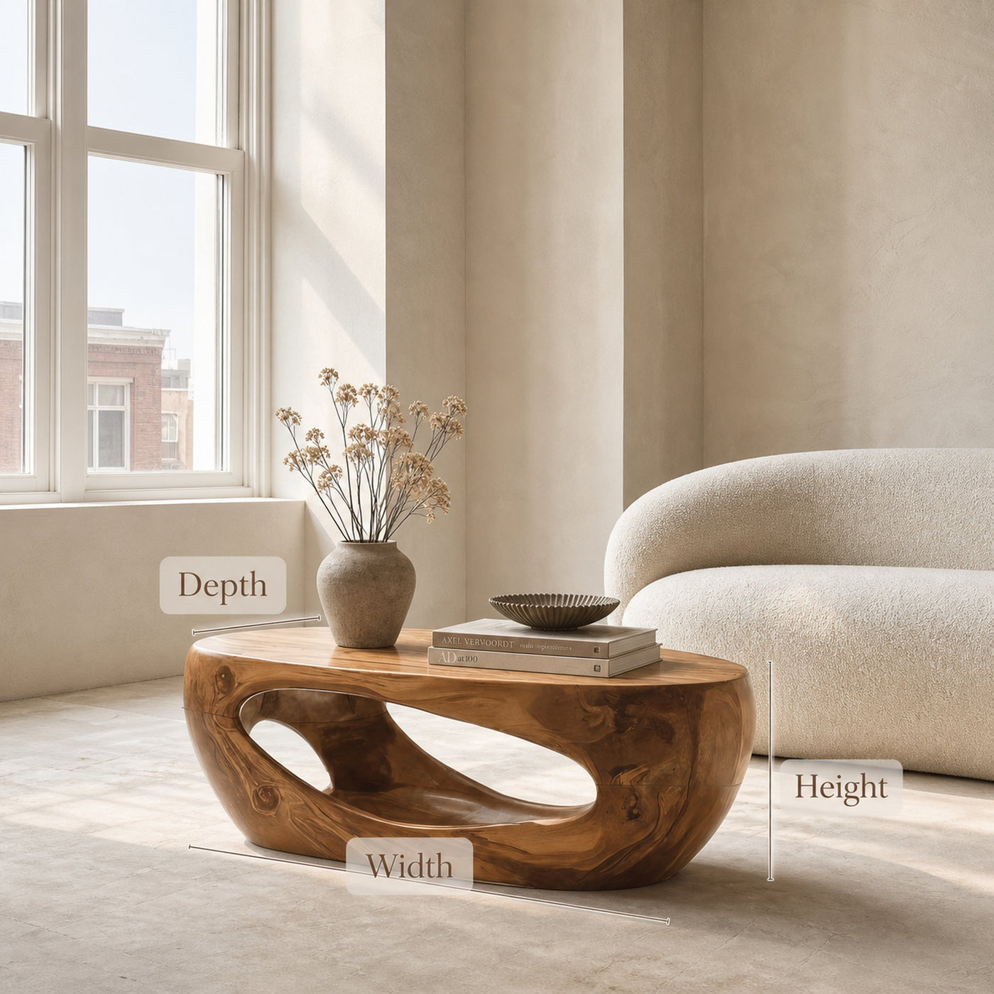 Mid Century Sculptural Coffee Table For Living Room - product view 6