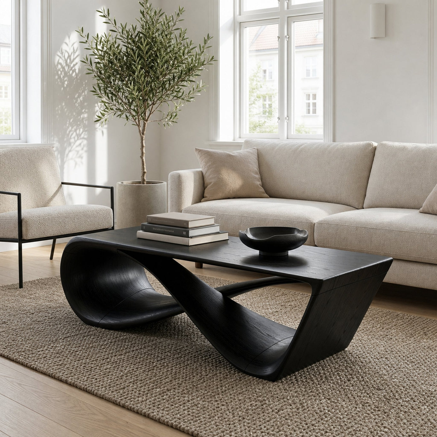 Mid Century Sculptural Coffee Table Living Room - product view 7