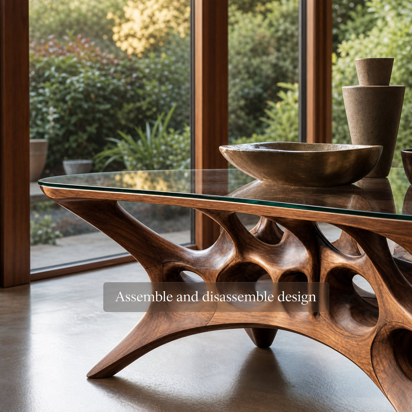 Mid Century Sculptural Coffee Table Living Room - product view 6