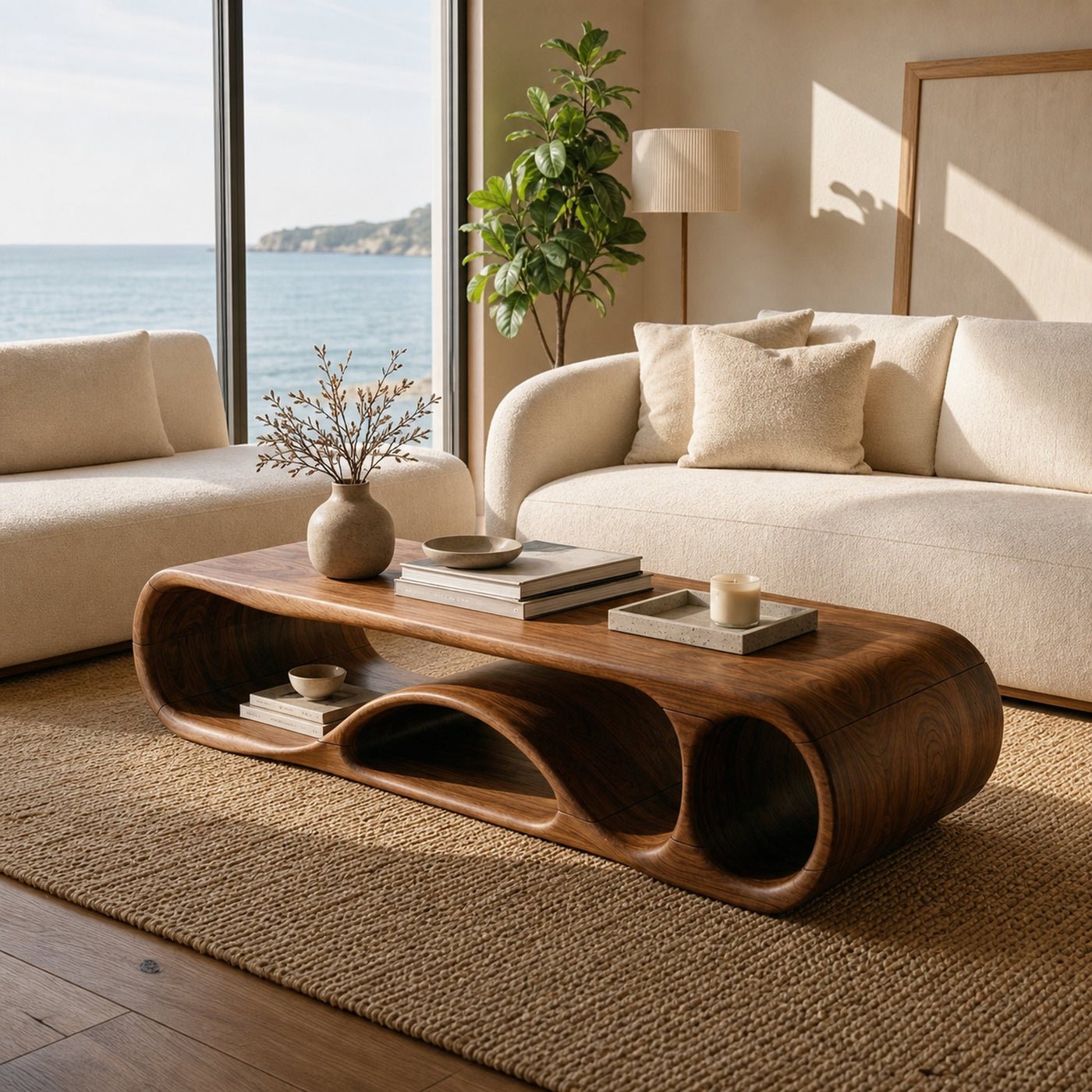 Mid Century Sculptural Coffee Table Lounge