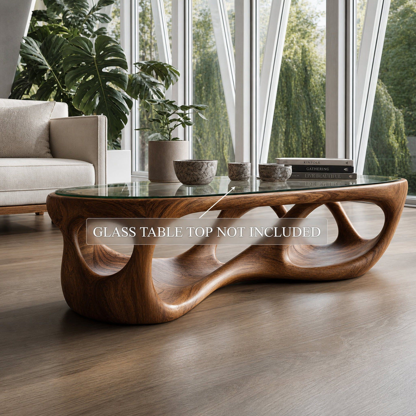 Mid Century Sculptural Coffee Table Modern Living Room - product view 6