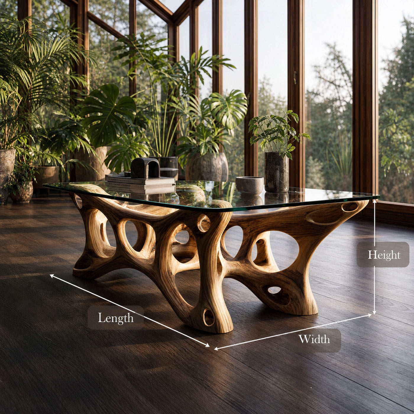 Mid Century Sculptural Coffee Table Modern Living Room - product view 7