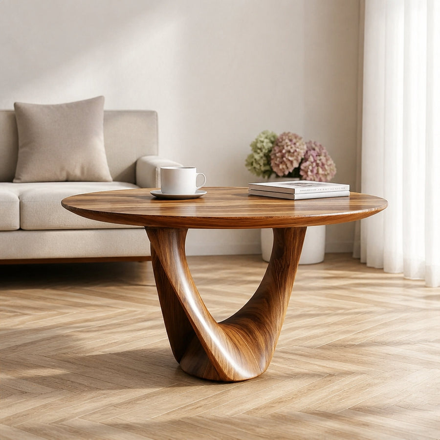 Mid Century Sculptural Twist Coffee Table Living Room