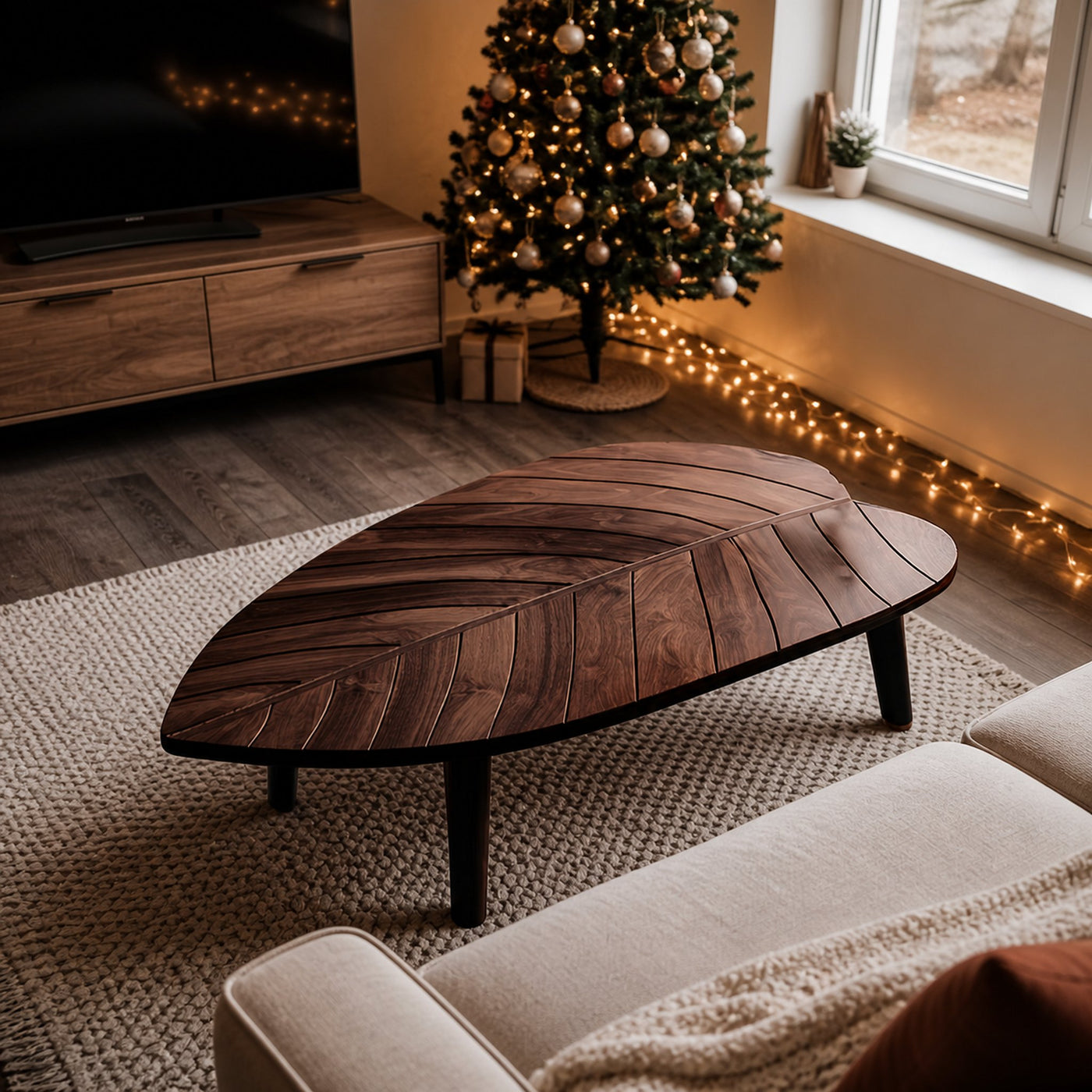 Mid Century Solid Wood Coffee Table For Cozy Christmas Decoration - product view 7