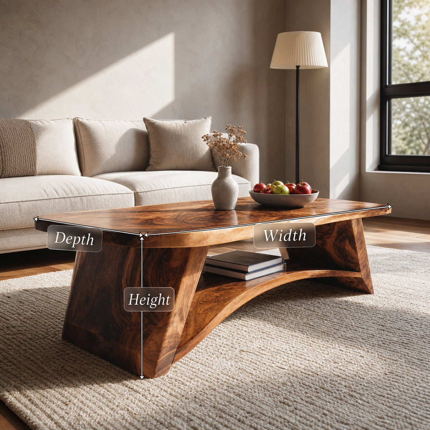 Mid Century Solid Wood Coffee Table For Living Room Furniture Decor - product view 6