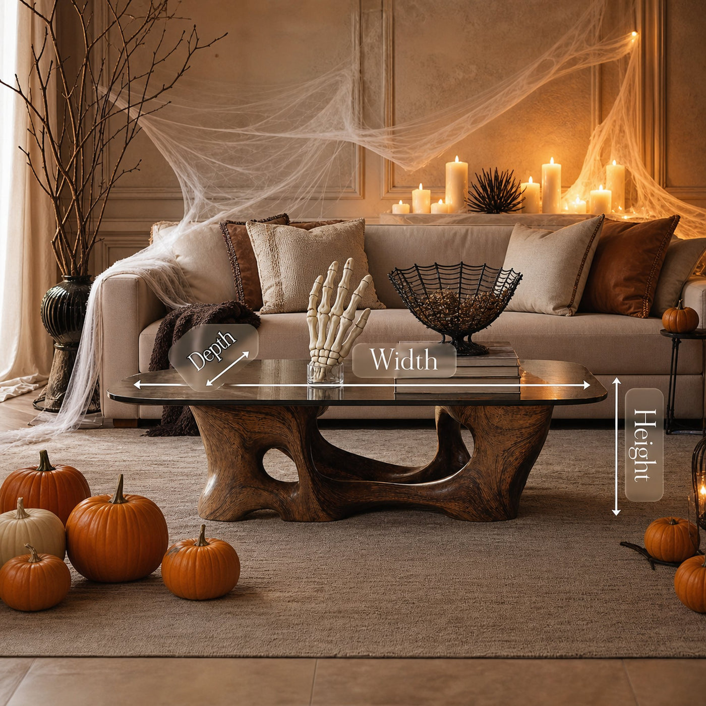 Mid Century Solid Wood Coffee Table For Living Room Halloween Furniture - product view 6