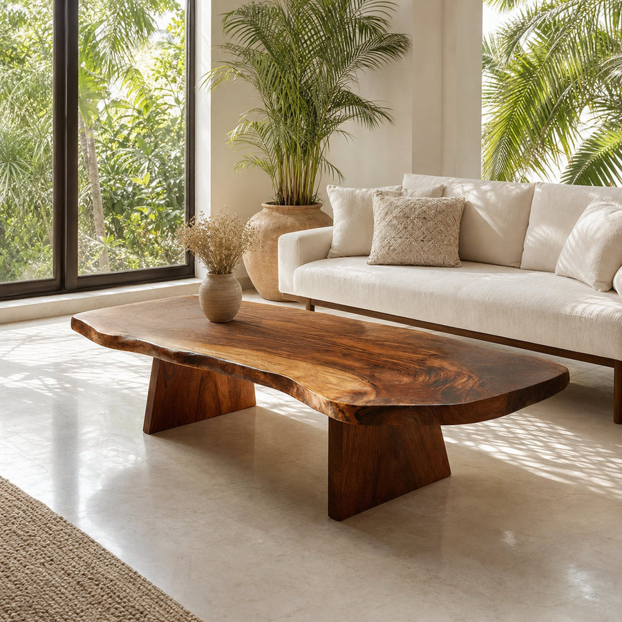 Mid Century Solid Wood Coffee Table For Living Roomdecor And Style