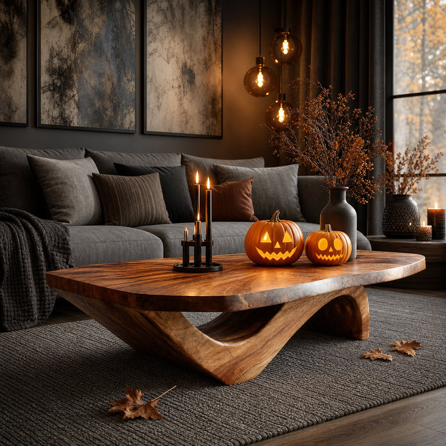 Mid Century Solid Wood Coffee Table Livingroom Decor Trick Or Treat